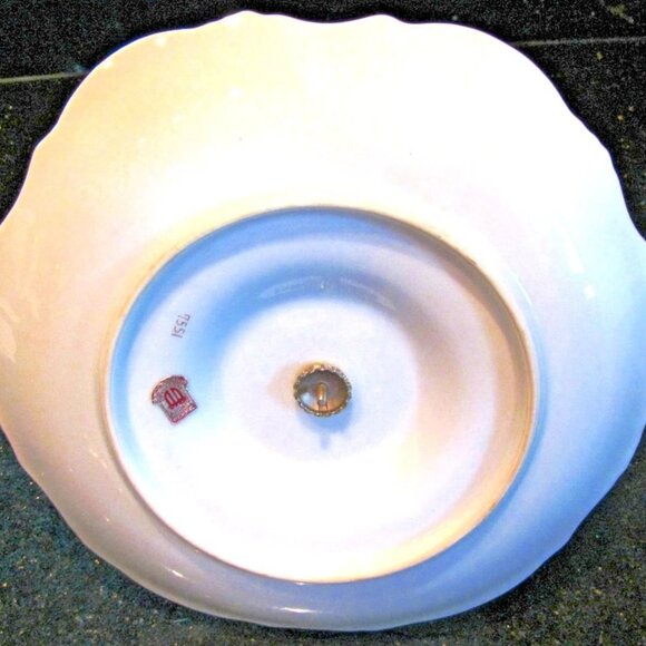 Antique ARDALT LENWILE Porcelain Cherub Figurine 2 Tier Compote 24K Gold Accents - Picture 13 of 13